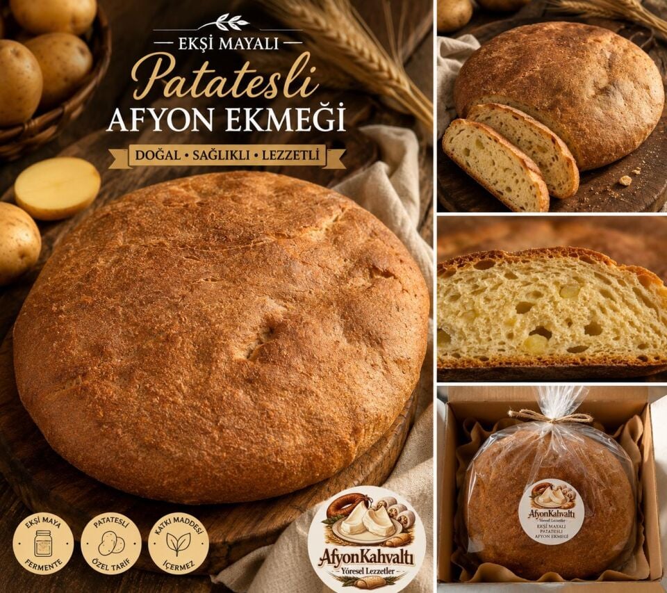 Ekşi Mayalı Patatesli Köy Ekmeği