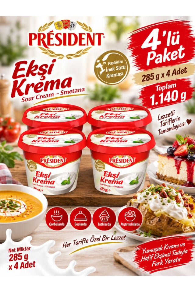 EKŞİ KREMA 285GRX4 Adet