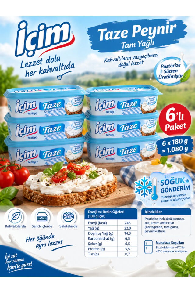 TAZE PEYNİR 180 GR x 6 adet